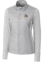 Cutter and Buck LSU Tigers Womens Grey Stealth Hybrid Quilted Medium Weight Jacket