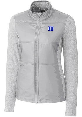Cutter and Buck Duke Blue Devils Womens Stealth Hybrid Quilted Medium Weight Jacket