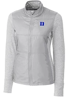 Cutter and Buck Duke Blue Devils Womens Stealth Hybrid Quilted Medium Weight Jacket
