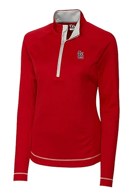 Cutter and Buck St Louis Cardinals Womens Red Evolve Qtr Zip Pullover