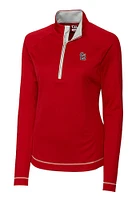 Cutter and Buck St Louis Cardinals Womens Red Evolve Qtr Zip Pullover