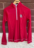Cutter and Buck St Louis Cardinals Womens Red Evolve Qtr Zip Pullover