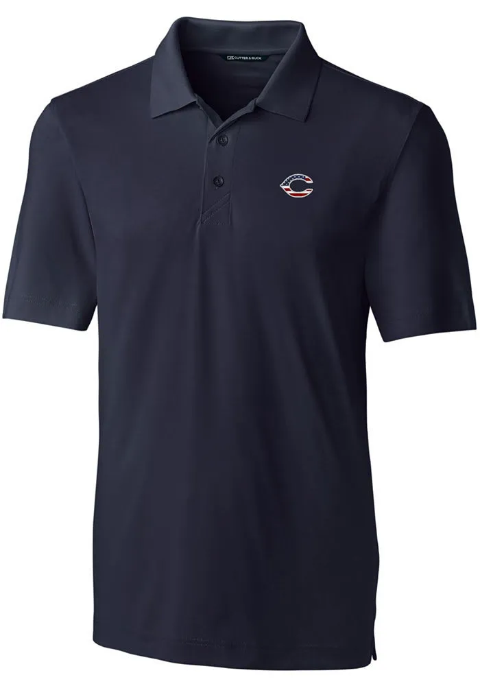 Cutter and Buck Cincinnati Reds Mens Navy Blue Forge Big Tall Polos Shirt