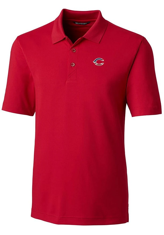 Cutter and Buck Cincinnati Reds Mens Red Forge Big Tall Polos Shirt