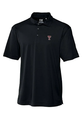 Cutter and Buck Texas Tech Red Raiders Mens Black Genre Short Sleeve Polo
