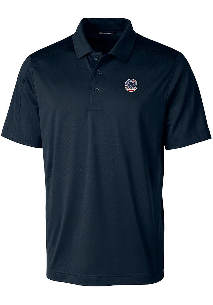 Cutter and Buck Chicago Cubs Navy Blue Prospect Textured Big Tall Polo