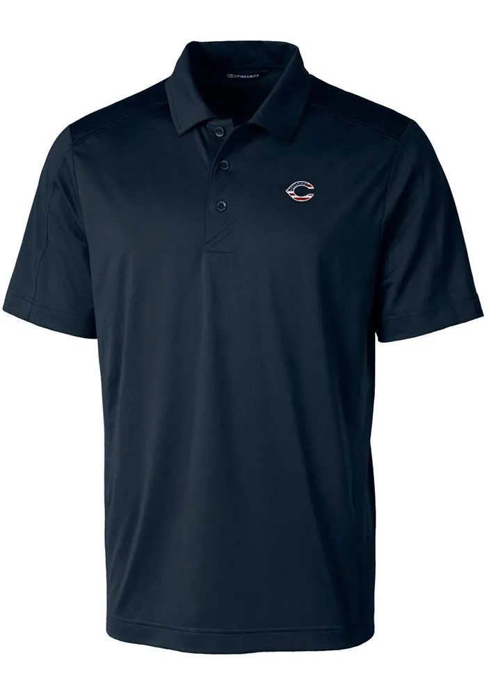 Cutter and Buck Cincinnati Reds Mens Navy Blue Prospect Textured Big Tall Polos Shirt