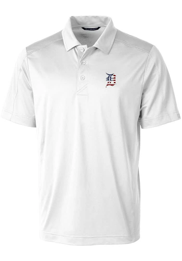 Cutter and Buck Detroit Tigers Mens Prospect Textured Big Tall Polos Shirt