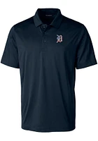 Cutter and Buck Detroit Tigers Mens Navy Blue Prospect Textured Big Tall Polos Shirt