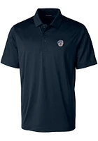 Cutter and Buck Milwaukee Brewers Mens Navy Blue Prospect Textured Big Tall Polos Shirt
