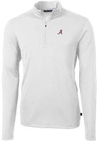 Cutter and Buck Alabama Crimson Tide Mens Virtue Eco Pique Long Sleeve Qtr Zip Pullover