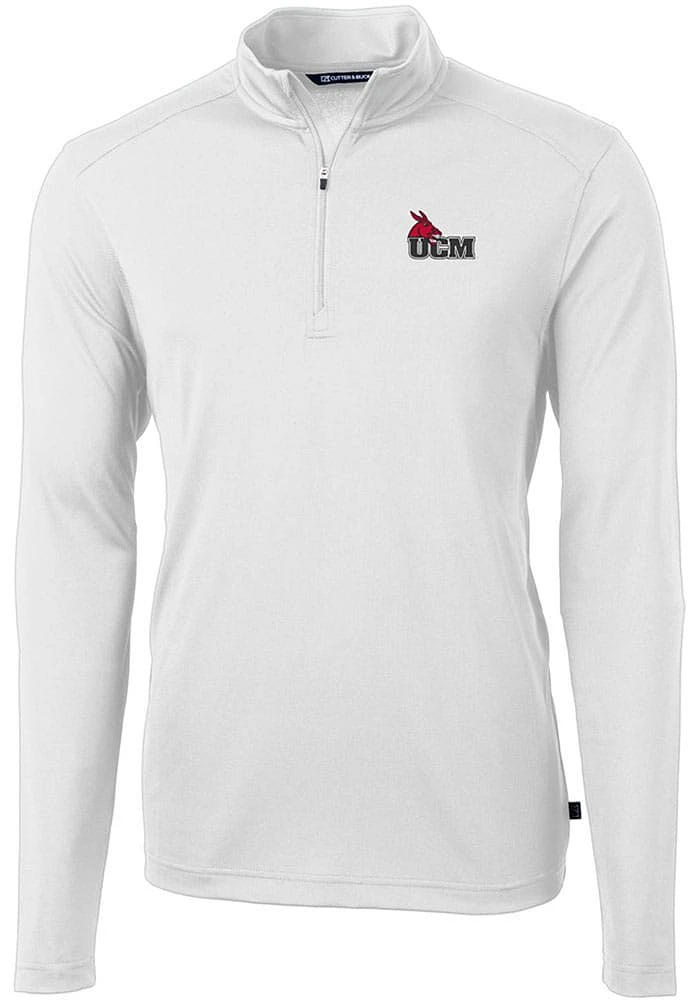 Cutter and Buck Central Missouri Mules Mens Virtue Eco Pique Long Sleeve Qtr Zip Pullover