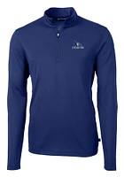 Cutter and Buck Creighton Bluejays Mens Virtue Eco Pique Long Sleeve Qtr Zip Pullover