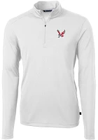 Cutter and Buck Eastern Washington Eagles Mens Virtue Eco Pique Long Sleeve Qtr Zip Pullover