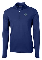 Cutter and Buck Florida Gators Mens Virtue Eco Pique Long Sleeve Qtr Zip Pullover