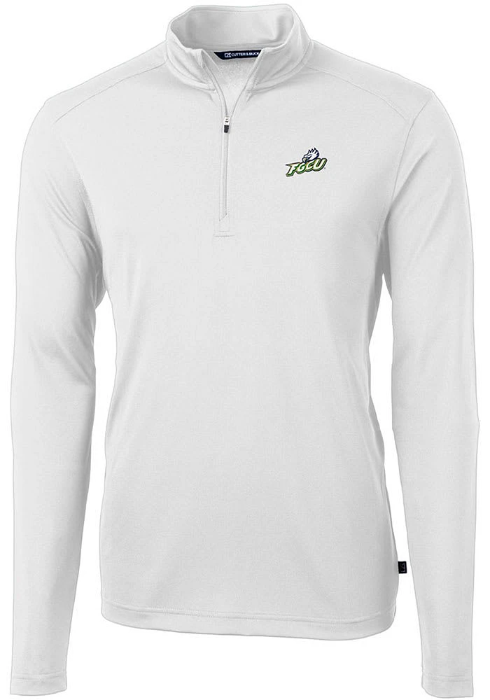 Cutter and Buck Florida Gulf Coast Eagles Mens Virtue Eco Pique Long Sleeve Qtr Zip Pullover