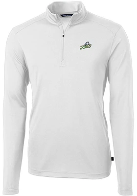 Cutter and Buck Florida Gulf Coast Eagles Mens Virtue Eco Pique Long Sleeve Qtr Zip Pullover