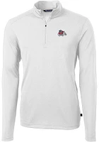 Cutter and Buck Fresno State Bulldogs Mens Virtue Eco Pique Long Sleeve Qtr Zip Pullover