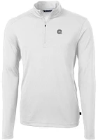 Cutter and Buck Georgetown Hoyas Mens Virtue Eco Pique Long Sleeve Qtr Zip Pullover