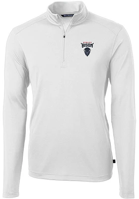 Cutter and Buck Howard Bison Mens Virtue Eco Pique Long Sleeve Qtr Zip Pullover