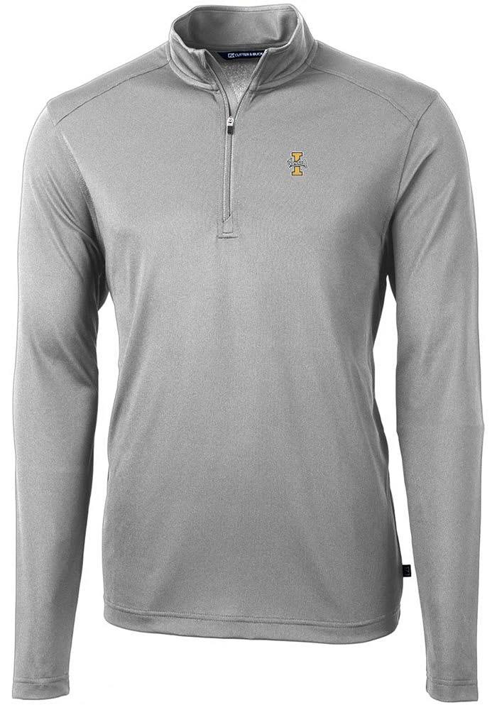 Cutter and Buck Idaho Vandals Mens Virtue Eco Pique Long Sleeve Qtr Zip Pullover