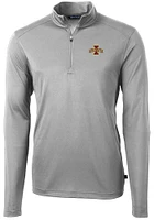 Cutter and Buck Iowa State Cyclones Mens Virtue Eco Pique Long Sleeve Qtr Zip Pullover