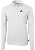 Cutter and Buck Iowa State Cyclones Mens Virtue Eco Pique Long Sleeve Qtr Zip Pullover