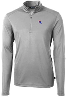 Cutter and Buck Louisiana Tech Bulldogs Mens Virtue Eco Pique Long Sleeve Qtr Zip Pullover