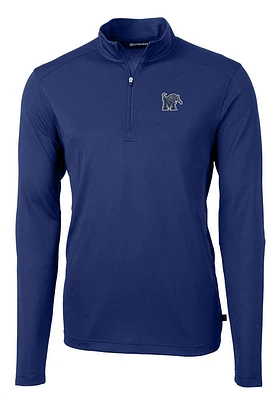 Cutter and Buck Memphis Tigers Mens Virtue Eco Pique Long Sleeve Qtr Zip Pullover