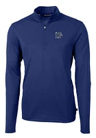 Cutter and Buck Memphis Tigers Mens Virtue Eco Pique Long Sleeve Qtr Zip Pullover