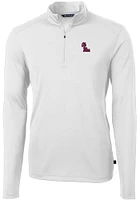 Cutter and Buck Ole Miss Rebels Mens Virtue Eco Pique Long Sleeve Qtr Zip Pullover
