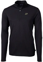 Mens Purdue Boilermakers Cutter and Buck Virtue Eco Pique Qtr Zip Pullover