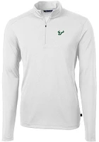 Cutter and Buck South Florida Bulls Mens Virtue Eco Pique Long Sleeve Qtr Zip Pullover