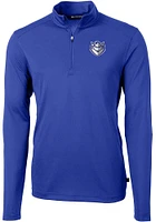 Cutter and Buck Saint Louis Billikens Mens Virtue Eco Pique Long Sleeve Qtr Zip Pullover