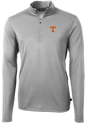 Cutter and Buck Tennessee Volunteers Mens Virtue Eco Pique Long Sleeve Qtr Zip Pullover