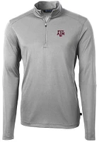 Cutter and Buck Texas A&M Aggies Mens Virtue Eco Pique Long Sleeve Qtr Zip Pullover