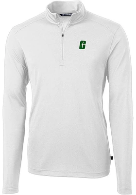Cutter and Buck UNCC 49ers Mens Virtue Eco Pique Long Sleeve Qtr Zip Pullover