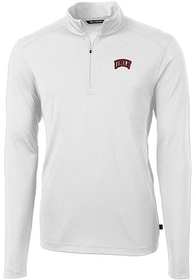 Cutter and Buck UNLV Runnin Rebels Mens Virtue Eco Pique Long Sleeve Qtr Zip Pullover