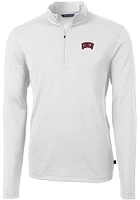 Cutter and Buck UNLV Runnin Rebels Mens Virtue Eco Pique Long Sleeve Qtr Zip Pullover