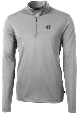 Cutter and Buck Wichita State Shockers Mens Virtue Eco Pique Long Sleeve Qtr Zip Pullover