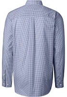Cutter and Buck Kansas Jayhawks Mens Tattersall Long Sleeve Dress Shirt