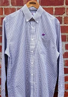 Cutter and Buck K-State Wildcats Mens Black Tattersall Long Sleeve Dress Shirt