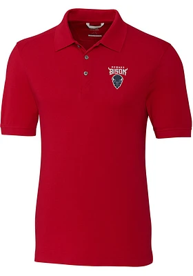 Cutter and Buck Howard Bison Mens Cardinal Advantage Short Sleeve Polo