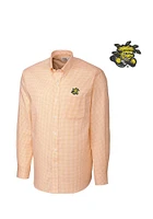 Cutter and Buck Wichita State Shockers Mens Gold Tattersall Long Sleeve Dress Shirt