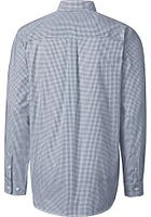 Cutter and Buck Penn State Nittany Lions Mens Navy Blue Tattersall Long Sleeve Dress Shirt