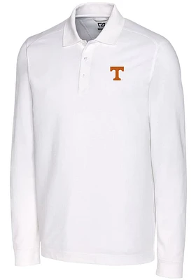 Cutter and Buck Tennessee Volunteers Mens Advantage Pique Long Sleeve Polo Shirt