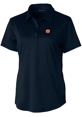 Cutter and Buck Auburn Tigers Womens Navy Blue Prospect Textured Short Sleeve Polo Shirt