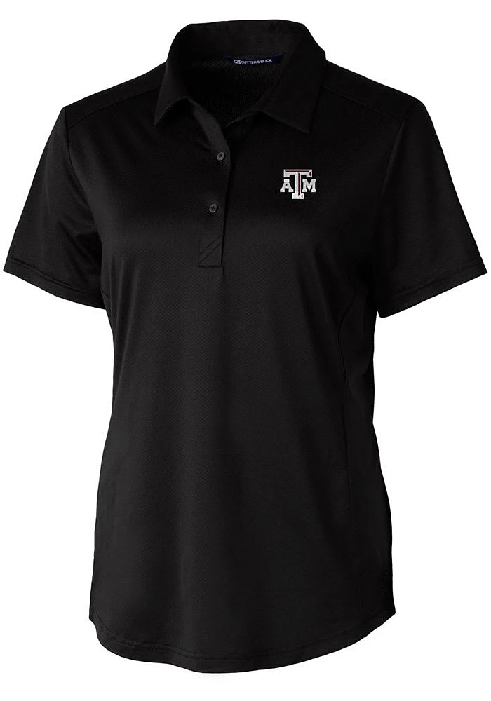Cutter and Buck Texas A&M Aggies Womens Prospect Textured Short Sleeve Polo Shirt