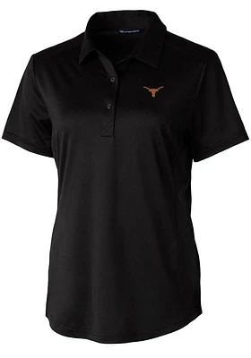 Cutter and Buck Texas Longhorns Womens Prospect Textured Short Sleeve Polo Shirt