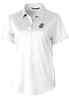 Cutter and Buck Kansas Jayhawks Womens Prospect Textured Short Sleeve Polo Shirt